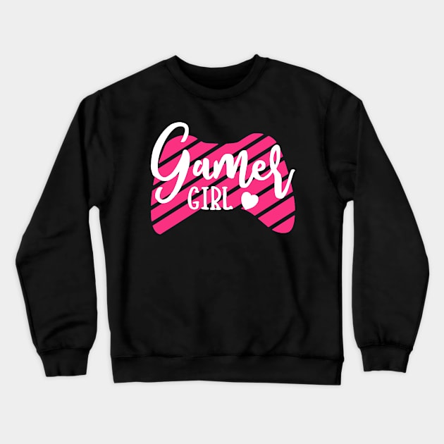 Gamer Girl Video Games Gift Crewneck Sweatshirt by StacysCellar